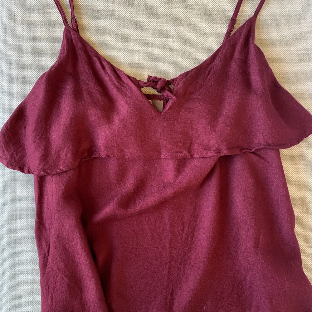 Roxy Deep Red Camisole Top